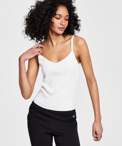 Bar III Women's Ribbed Sweater Camisole, Created For Macy's