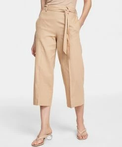 Bar III Women's Linen-Blend Tie-Waist Pants, Created For Macy's