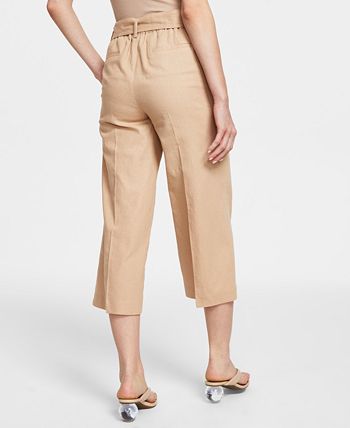 Women's Linen-Blend Tie-Waist Pants, Created For Macy's Bar III Women's Linen-Blend Tie-Waist Pants, Created For Macy's -CeCe cloth-shop