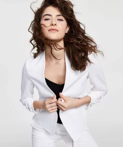 Bar III Textured Crepe Blazer, Created For Macy's -CeCe cloth-shop 23622333 fpx