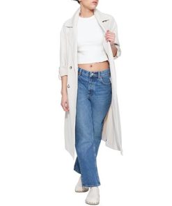 Black Tape Women's Double-Breasted Belted Knit Trench Coat -CeCe cloth-shop 23629372 fpx