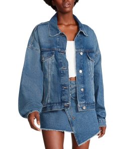 Steve Madden Women's Sienna Oversized Denim Trucker Jacket