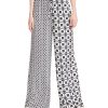 Steve Madden Women's Dorian Mixed-Print Pull-On Wide-Leg Satin Pants