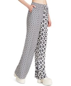 Steve Madden Women's Dorian Mixed-Print Pull-On Wide-Leg Satin Pants -CeCe cloth-shop 23642020 fpx