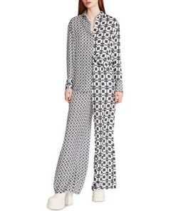 Steve Madden Women's Delancey Mixed-Print Satin Top -CeCe cloth-shop 23642063 fpx