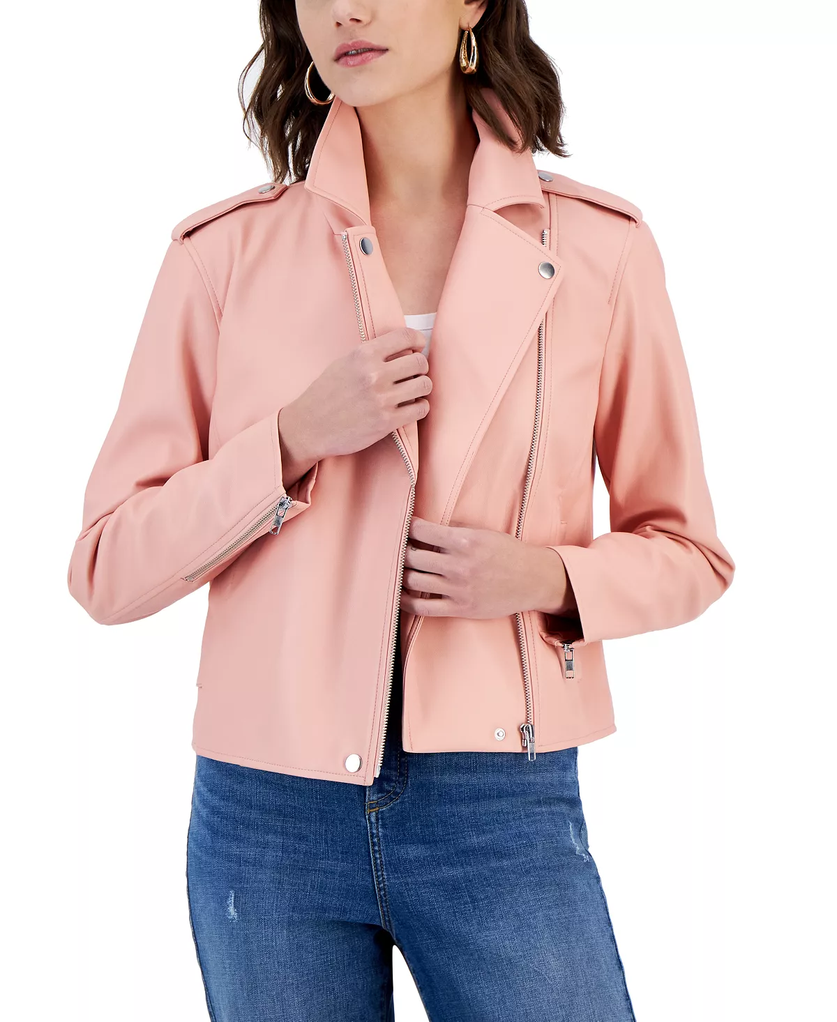 INC International Concepts Women's Faux-Leather Jacket, Created For Macy's - Image 10