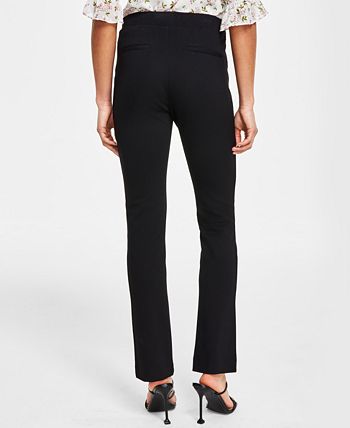 CeCe Women's Front-Slit Straight-Leg Pull-On Ponté Pants 2 CeCe Women's Front-Slit Straight-Leg Pull-On Ponté Pants - Image 2