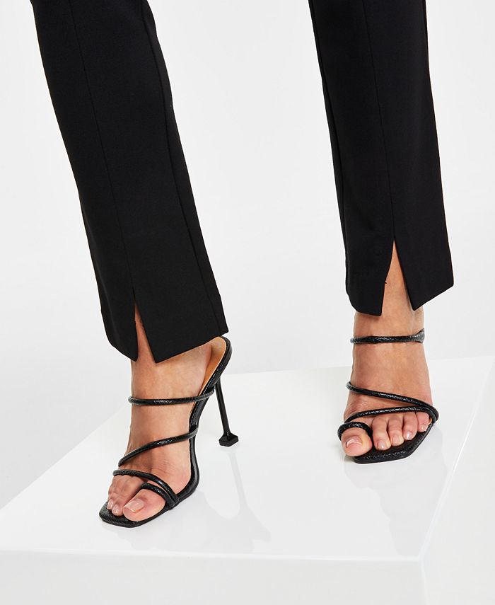 CeCe Women's Front-Slit Straight-Leg Pull-On Ponté Pants 4 CeCe Women's Front-Slit Straight-Leg Pull-On Ponté Pants - Image 4