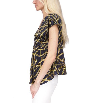 Michael Kors Women's Logo Chain-Print Ring Top 3 Michael Kors Women's Logo Chain-Print Ring Top - Image 3