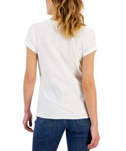 INC International Concepts Women's Love Rolled-Cuff Graphic T-Shirt, Created For Macy's 2 INC International Concepts Women's Love Rolled-Cuff Graphic T-Shirt, Created For Macy's -CeCe cloth-shop 23656717 fpx