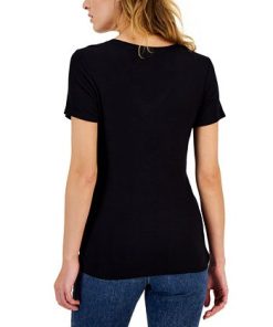 INC International Concepts Women's Embellished Ribbed Graphic Top, Created For Macy's -CeCe cloth-shop 23656945 fpx