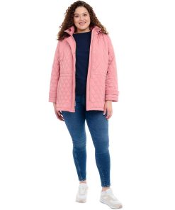 Michael Kors Women's Plus Size Quilted Hooded Anorak Coat 4 Michael Kors Women's Plus Size Quilted Hooded Anorak Coat -CeCe cloth-shop 23666043 fpx