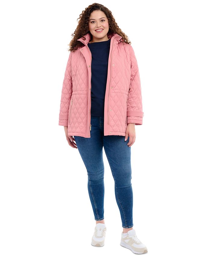 Women's Plus Size Quilted Hooded Anorak Coat Michael Kors Women's Plus Size Quilted Hooded Anorak Coat -CeCe cloth-shop