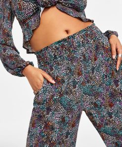 Bar III Women's Printed Wide-Leg Pants, Created For Macy's -CeCe cloth-shop 23672933 fpx