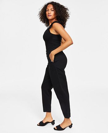 Women's Button Fly High Rise Tapered Pants, Created For Macy's Bar III Women's Button Fly High Rise Tapered Pants, Created For Macy's -CeCe cloth-shop