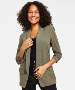 Bar III Lightweight Knit 3/4-Sleeve Blazer, Created For Macy's