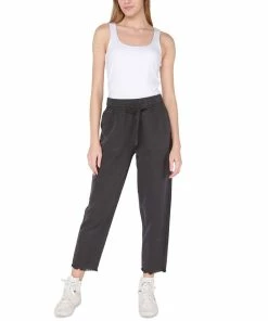Black Tape Women's Frayed-Hem Pull-On Joggers