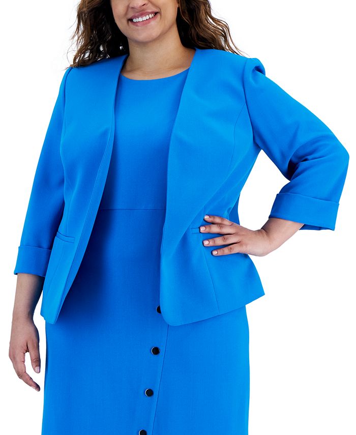 Kasper Plus Size Open Front Blazer 1 Kasper Plus Size Open Front Blazer