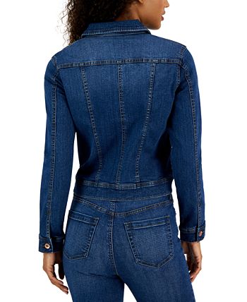Anne Klein Women's Denim Double-Button Trucker Jacket 2 Anne Klein Women's Denim Double-Button Trucker Jacket - Image 2