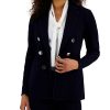 Anne Klein Women's Denim Faux Double Breasted Blazer