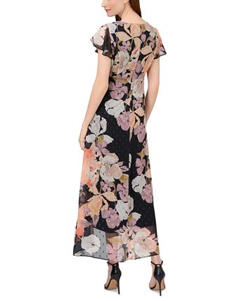 Adrianna Papell Women's Floral-Print Overlay Jumpsuit 2 Adrianna Papell Women's Floral-Print Overlay Jumpsuit - Image 2
