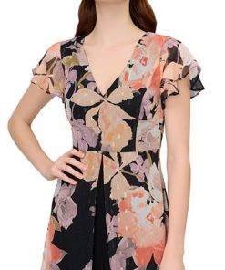 Adrianna Papell Women's Floral-Print Overlay Jumpsuit 6 Adrianna Papell Women's Floral-Print Overlay Jumpsuit -CeCe cloth-shop 23685504 fpx