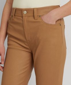 Lauren Ralph Lauren Women's Stretch Leather Skinny Ankle Pants 4 Lauren Ralph Lauren Women's Stretch Leather Skinny Ankle Pants -CeCe cloth-shop 23693916 fpx
