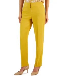 Kasper Women's Stretch-Crepe Elastic-Back Straight-Leg Pants -CeCe cloth-shop 23702416 fpx