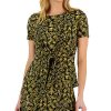 Kasper Women's Botanical-Print Twist-Front Top