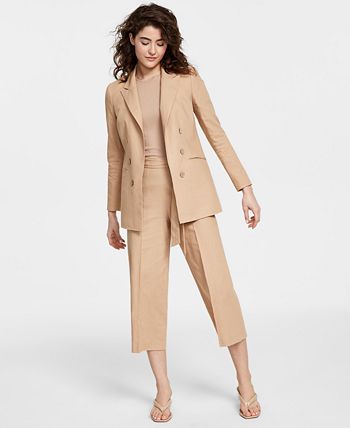 Women's Linen-Blend Tie-Waist Pants, Created For Macy's Bar III Women's Linen-Blend Tie-Waist Pants, Created For Macy's -CeCe cloth-shop 23706793 fpx 1