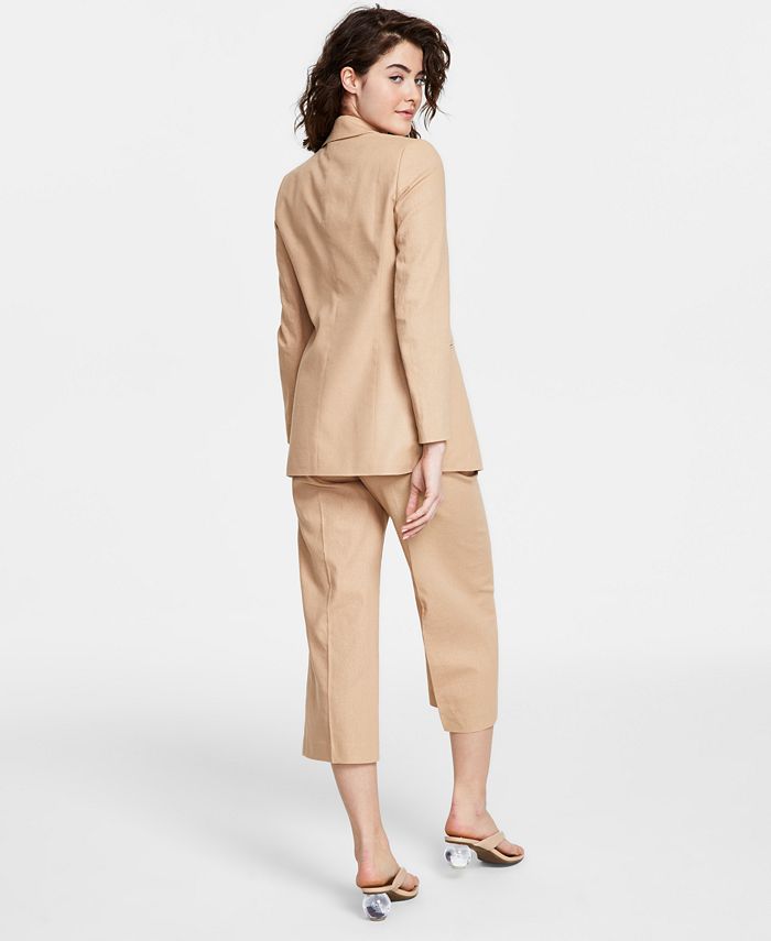 Women's Linen-Blend Tie-Waist Pants, Created For Macy's Bar III Women's Linen-Blend Tie-Waist Pants, Created For Macy's -CeCe cloth-shop 23706794 fpx 1