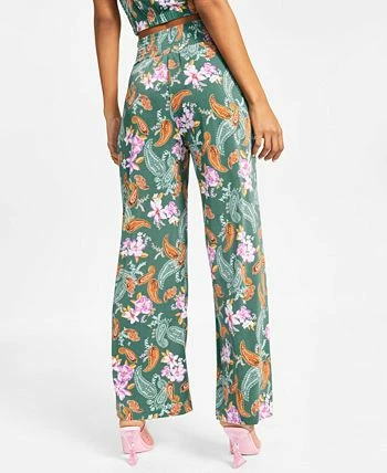 Bar III Women's Floral-Print Wide-Leg Pull-On Pants, Created For Macy's - Image 2