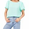 Vince Camuto Women's Tulip-Sleeve Crinkle Gauze Blouse