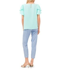 Vince Camuto Women's Tulip-Sleeve Crinkle Gauze Blouse -CeCe cloth-shop 23755875 fpx