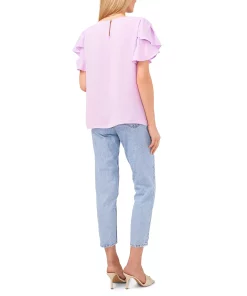 Vince Camuto Women's Tulip-Sleeve Crinkle Gauze Blouse -CeCe cloth-shop 23755878 fpx