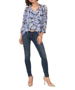 Vince Camuto Women's Raglan Sleeve Split-Neck Blouse -CeCe cloth-shop 23755967 fpx