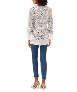 Vince Camuto Women's Flutter Sleeve V-Neck Animal Print Top -CeCe cloth-shop 23755987 fpx
