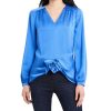 Vince Camuto Women's Long Sleeve Tie Front V-Neck Blouse