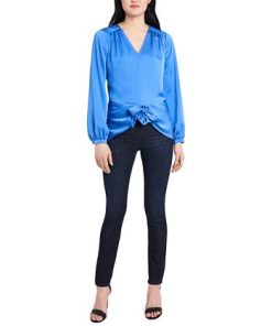 Vince Camuto Women's Long Sleeve Tie Front V-Neck Blouse -CeCe cloth-shop 23756379 fpx
