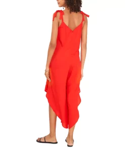 Vince Camuto Women's Sleeveless Tie Shoulder Challis Jumpsuit -CeCe cloth-shop 23760433 fpx