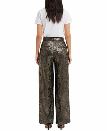French Connection Women's Alara Molten Metallic Suit Trousers - Image 2