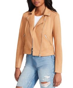 Steve Madden Women's Faux-Suede Zip-Front Moto Jacket -CeCe cloth-shop 23775156 fpx