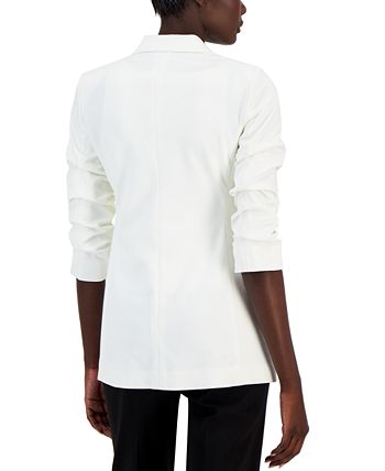 Anne Klein Women's Collection Scrunch-Sleeve Open-Front Blazer 2 Anne Klein Women's Collection Scrunch-Sleeve Open-Front Blazer - Image 2