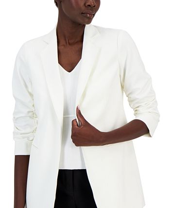 Anne Klein Women's Collection Scrunch-Sleeve Open-Front Blazer 3 Anne Klein Women's Collection Scrunch-Sleeve Open-Front Blazer - Image 3