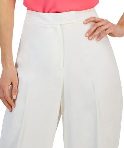 Anne Klein Women's Asymmetrical-Fly Wide-Leg High Rise Pants -CeCe cloth-shop 23777182 fpx