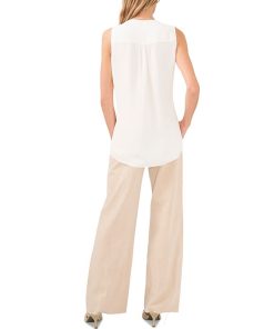 Vince Camuto Women's V-Neck Overlap Sleeveless Top -CeCe cloth-shop 23777267 fpx