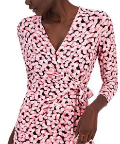 Anne Klein Women's Abstract-Print Ity 3Q Wrap Top -CeCe cloth-shop 23777323 fpx