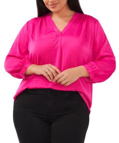 Vince Camuto Plus Size V-Neck 3/4-Sleeve Blouse