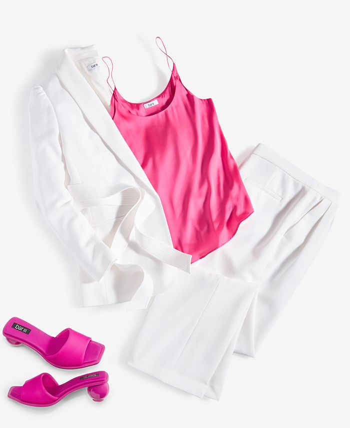 Women's Textured Belted Jacket, Created For Macy's Bar III Women's Textured Belted Jacket, Created For Macy's -CeCe cloth-shop 23793060 fpx 1