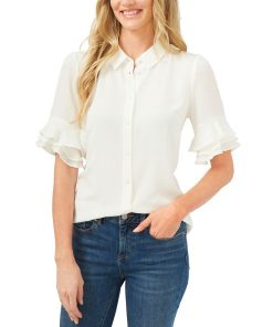 CeCe Ruffle-Sleeve Shirt